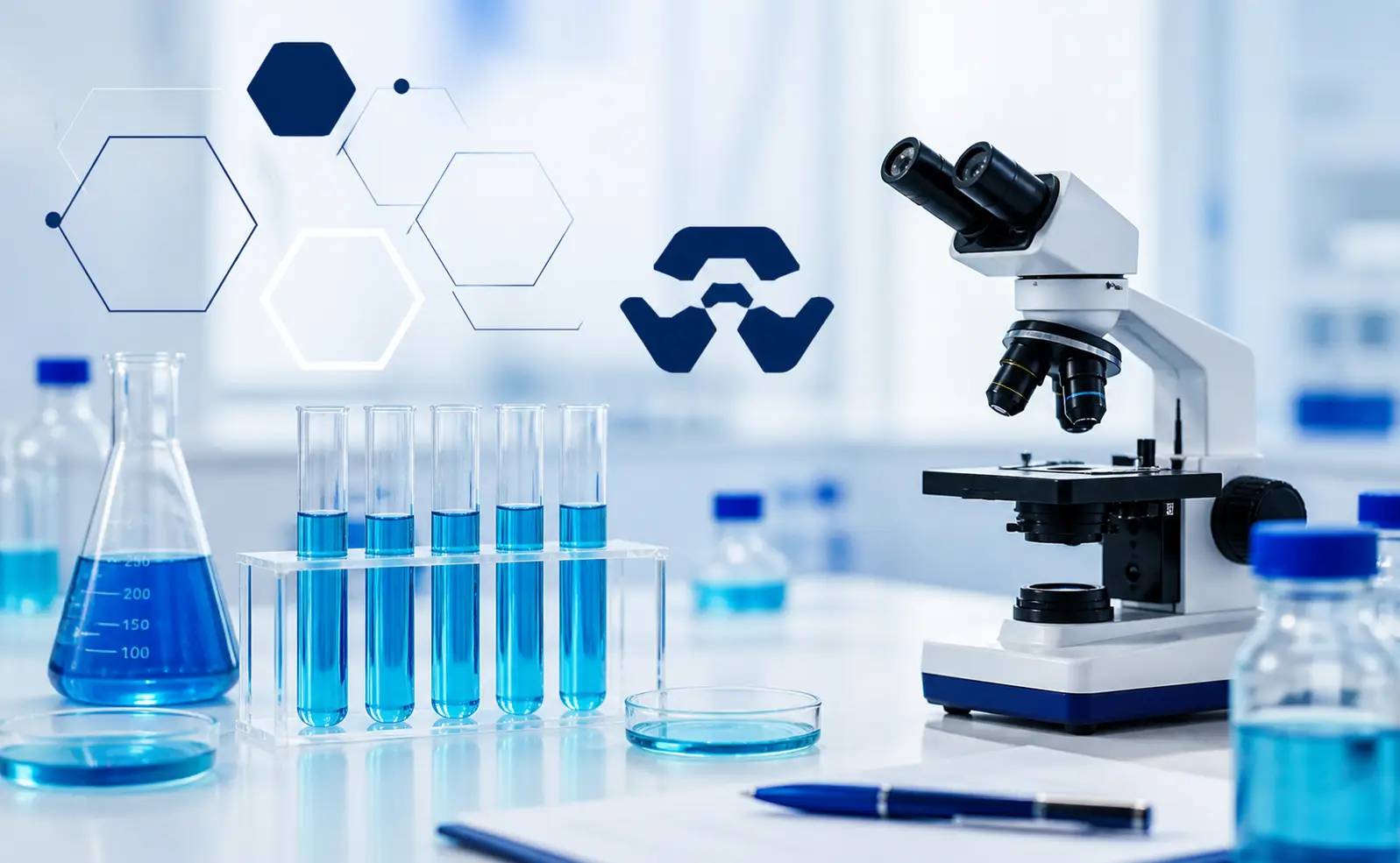 National Science Labs GMP-compliant synthesis lab and downloadable CoA emphasizing research reliability.