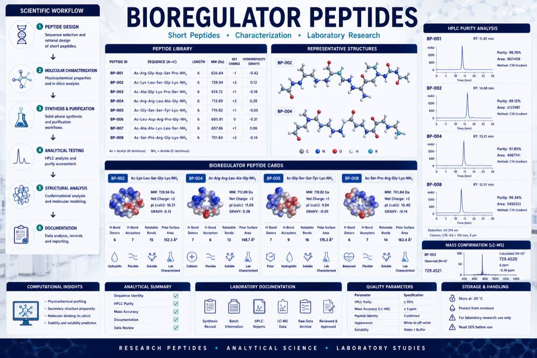 Bioregulator peptides laboratory research dashboard
